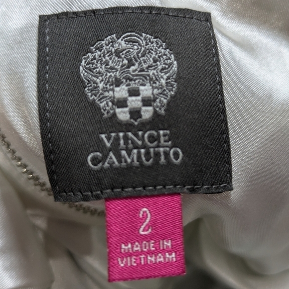 Vince Camuto blue white striped lace accent sleeveless knee length dress 2 - Picture 7 of 9